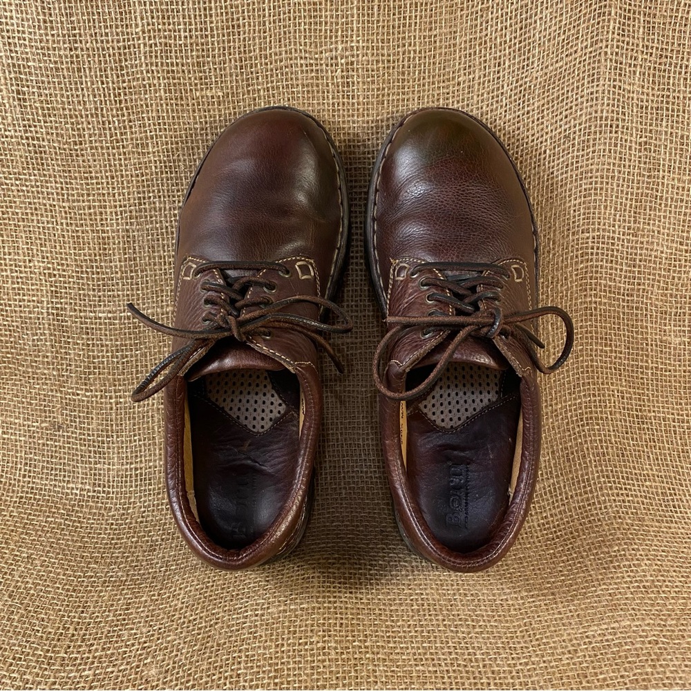 Born Women's Oxfords Ravine Leather Lace-Up Round Toe Shoes CD4 Brown Size 9 - Picture 6 of 10